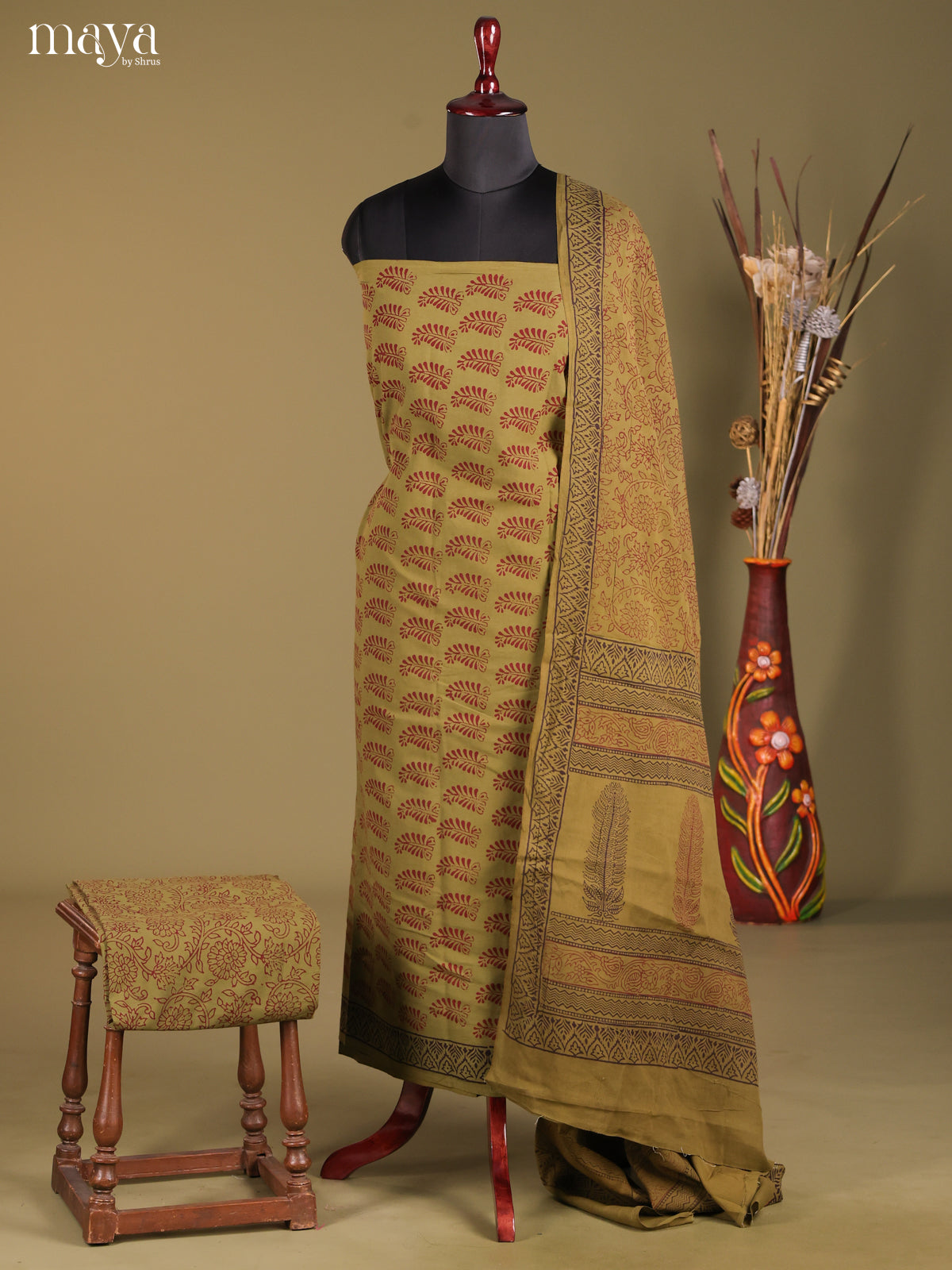 MDG28014-Bagh Cotton Salwar Unstich
