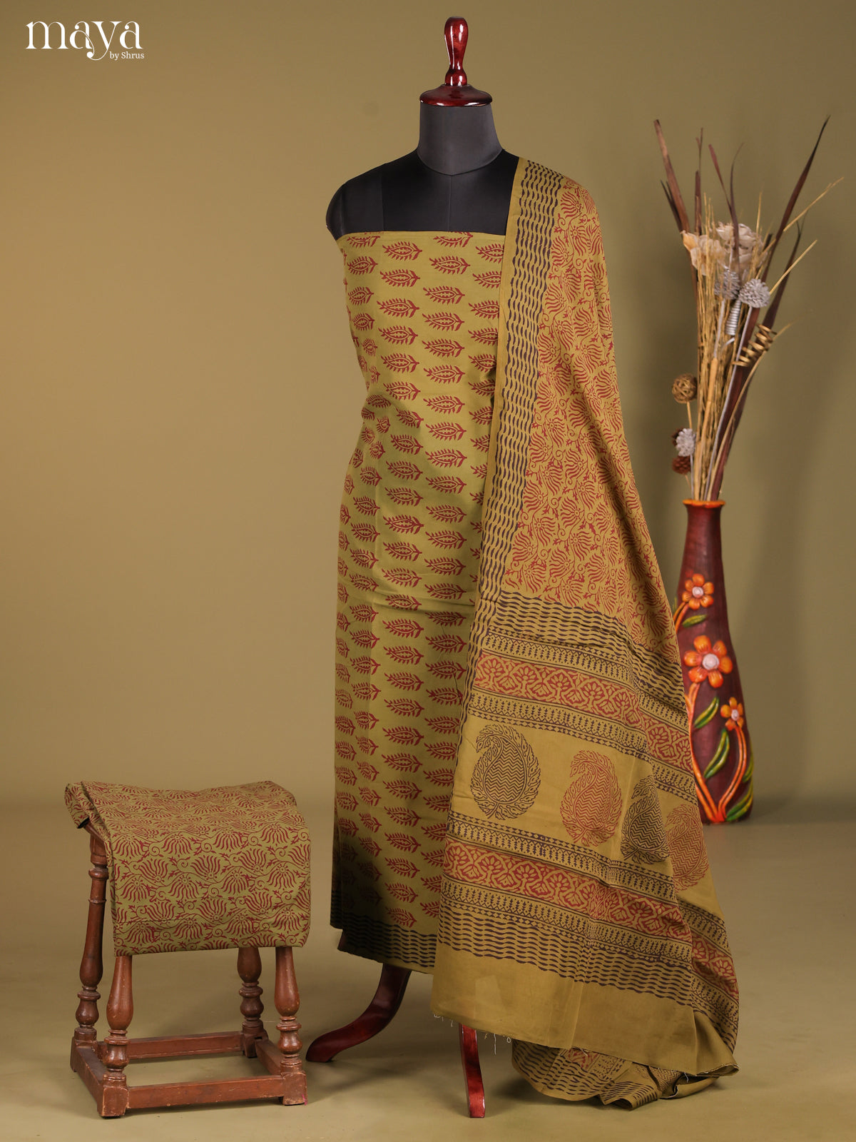 MDG28021-Bagh Cotton Salwar Unstich
