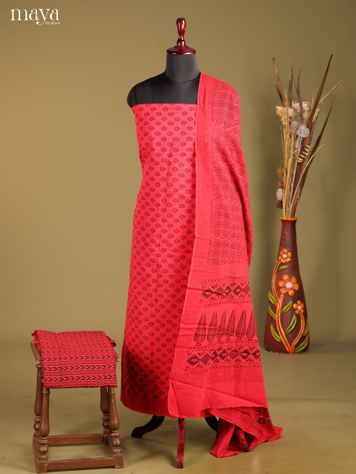 MDG28024-Bagh Cotton Salwar Unstich