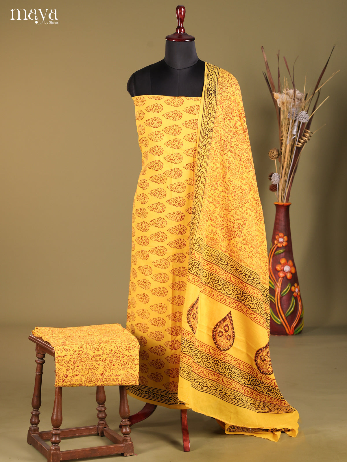 MDG28030-Bagh Cotton Salwar Unstich