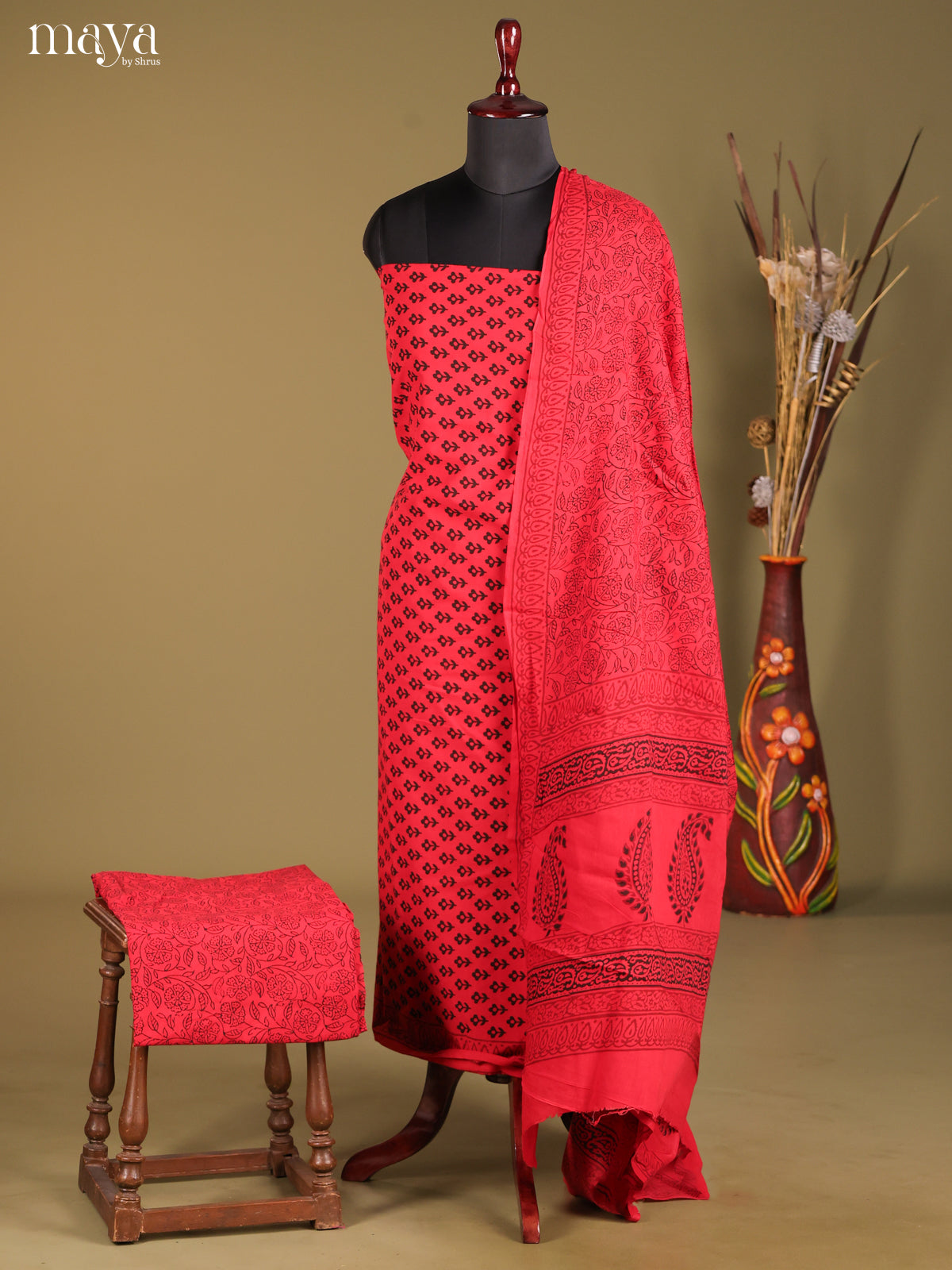 MDG28032-Bagh Cotton Salwar Unstich