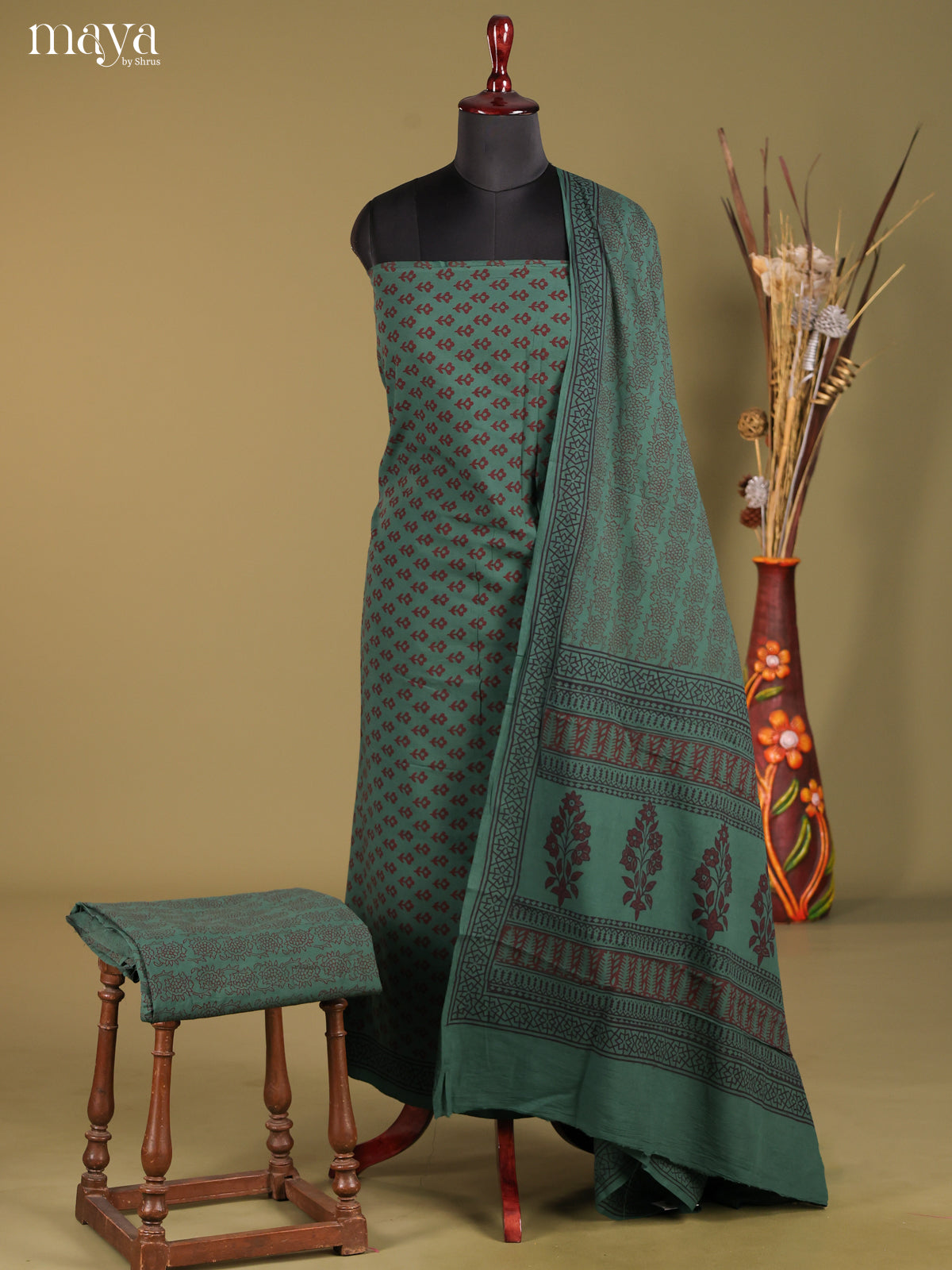 MDG28050-Bagh Cotton Salwar Unstich