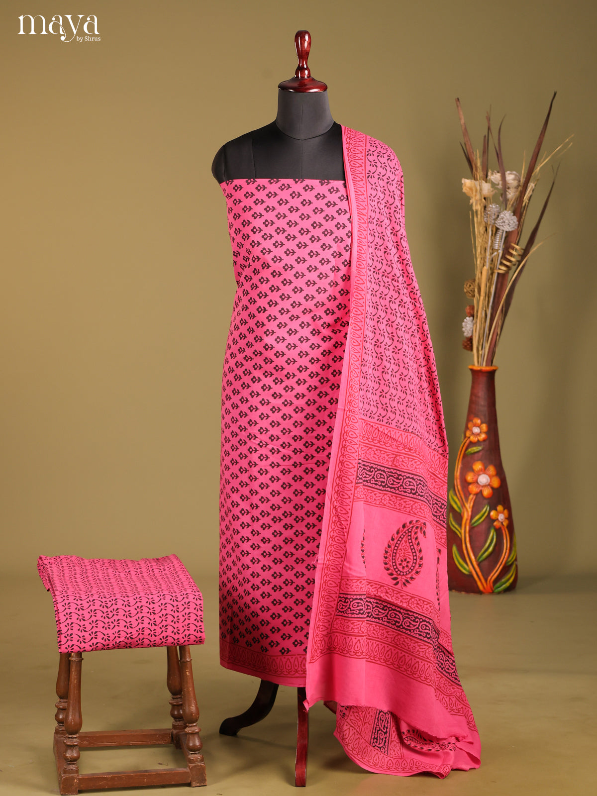 MDG28060-Bagh Cotton Salwar Unstich