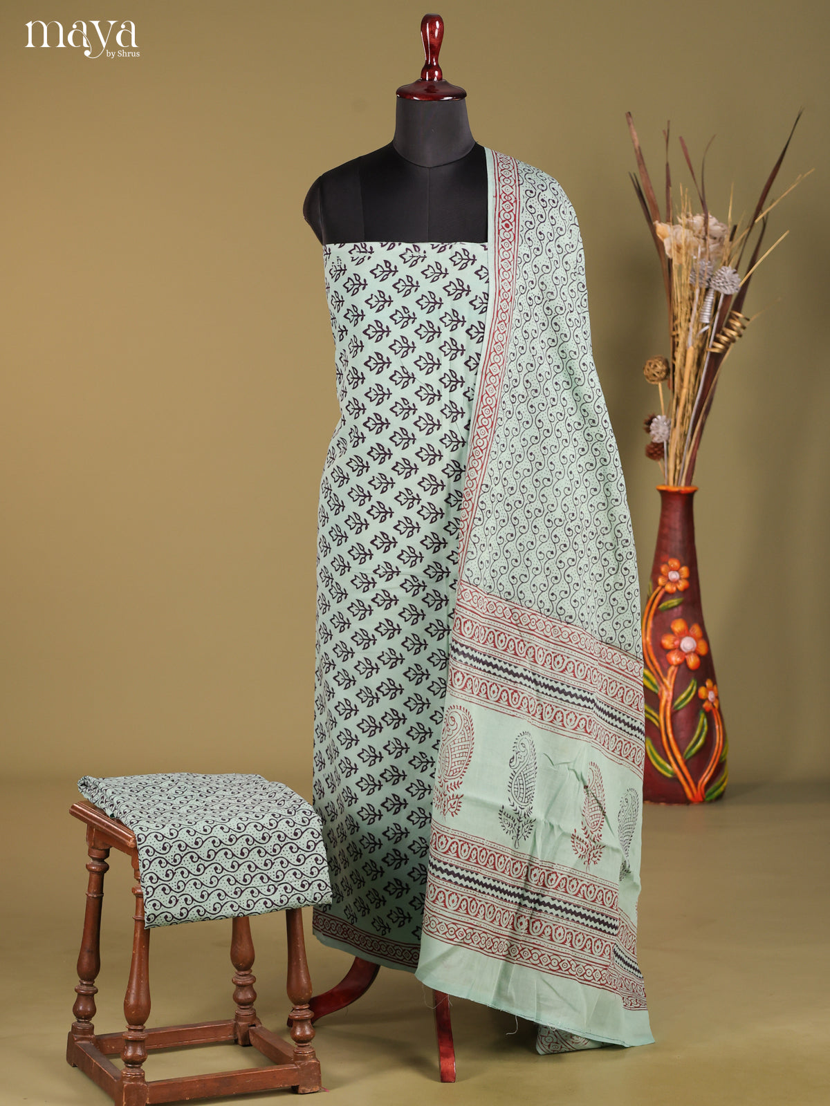 MDG28063-Bagh Cotton Salwar Unstich