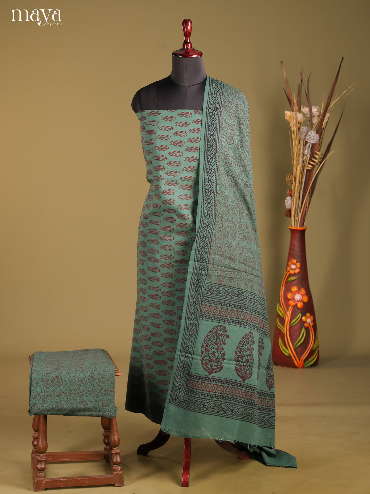MDG28070-Bagh Cotton Salwar Unstich