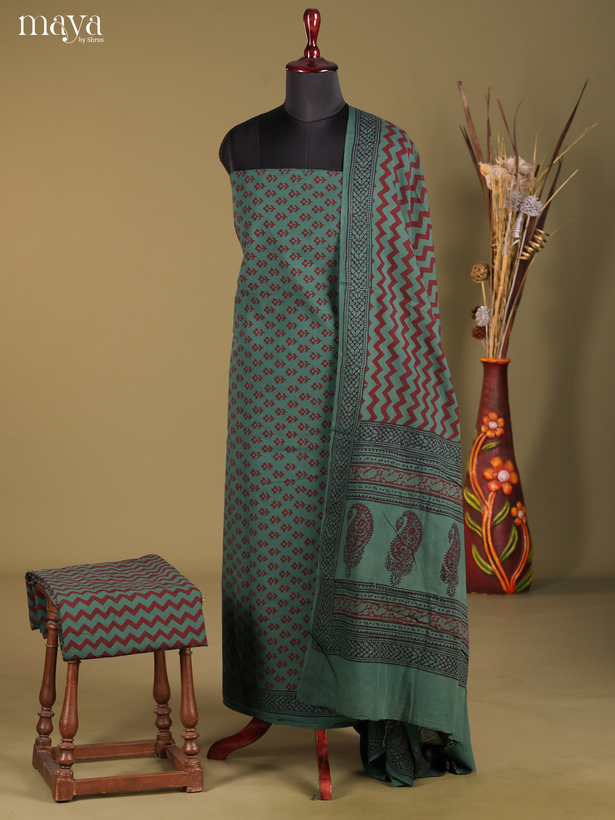 MDG28071-Bagh Cotton Salwar Unstich