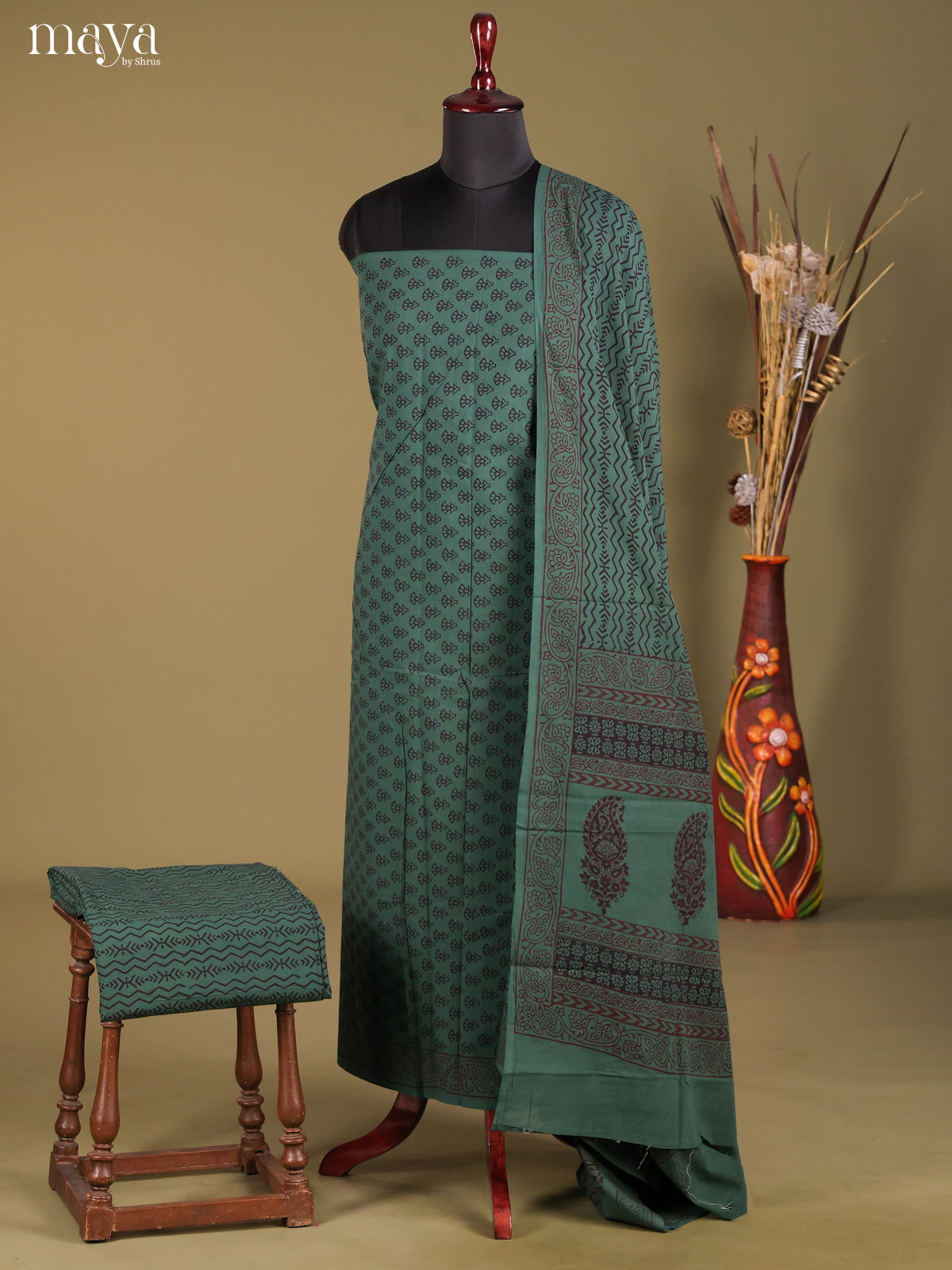 MDG28072-Bagh Cotton Salwar Unstich