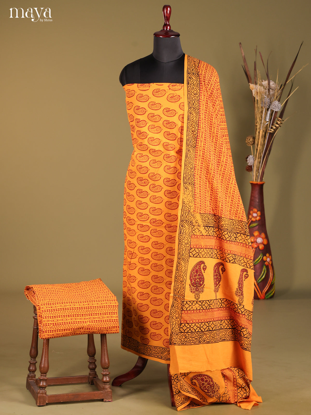 MDG28075-Bagh Cotton Salwar Unstich