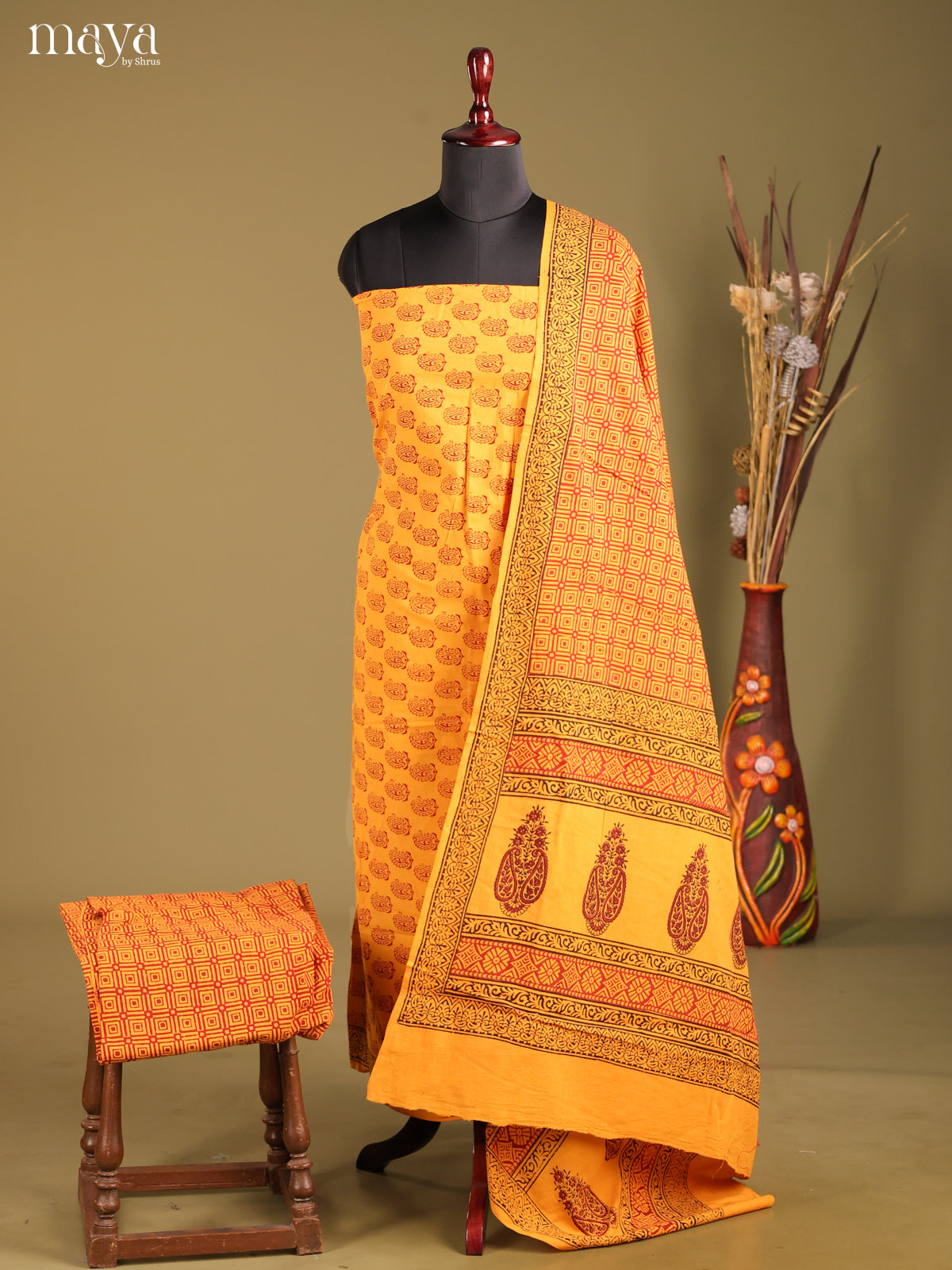 MDG28076-Bagh Cotton Salwar Unstich