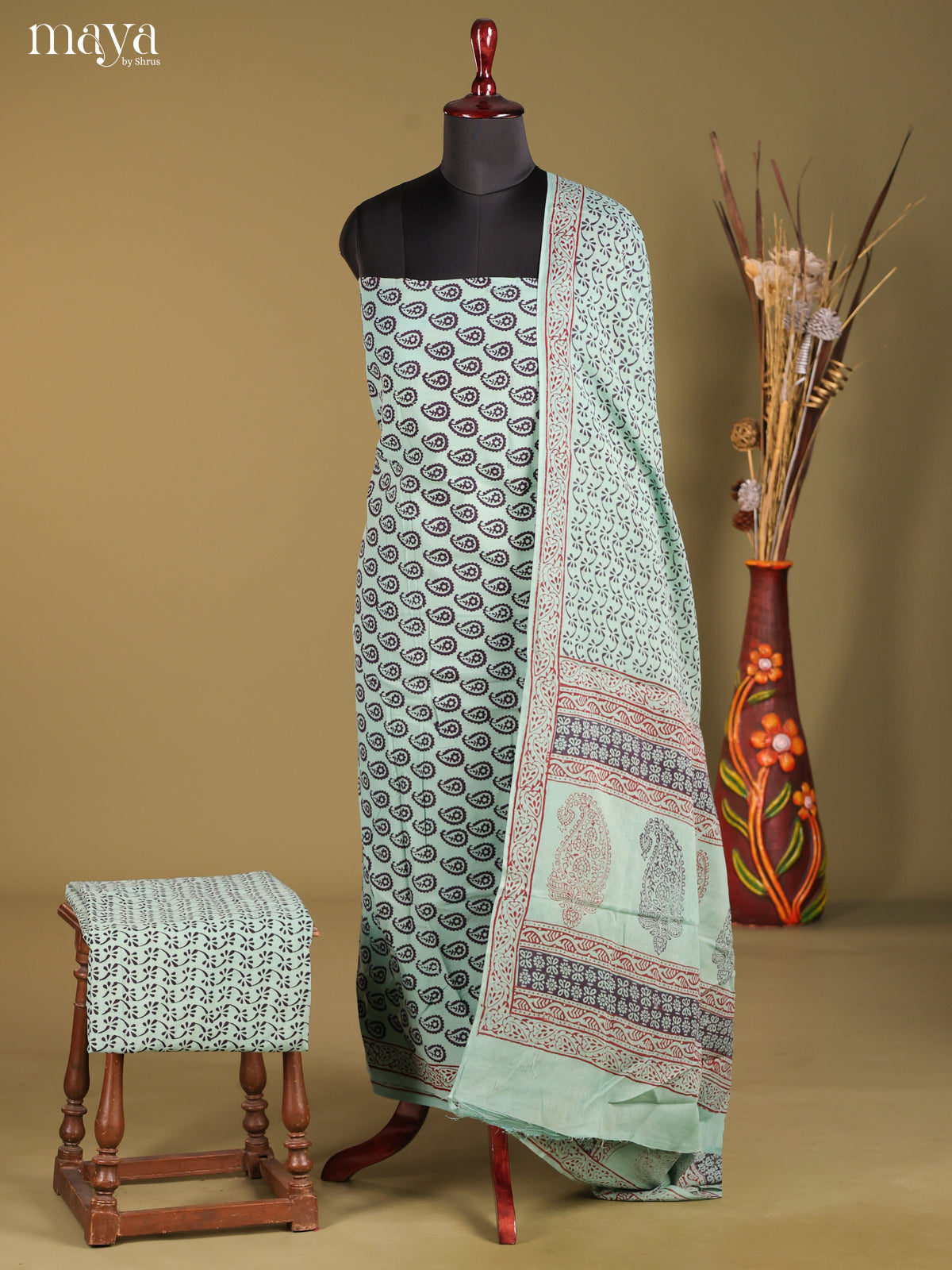 MDG28081-Bagh Cotton Salwar Unstich