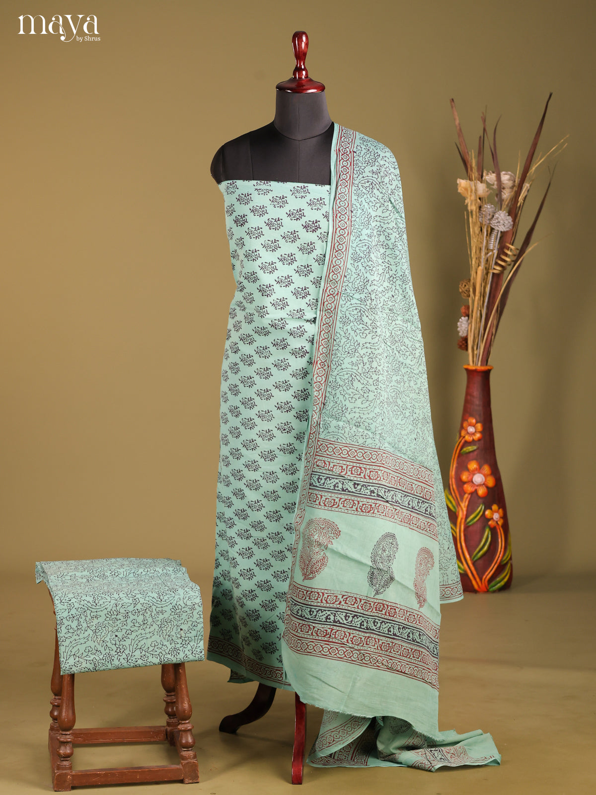 MDG28082-Bagh Cotton Salwar Unstich