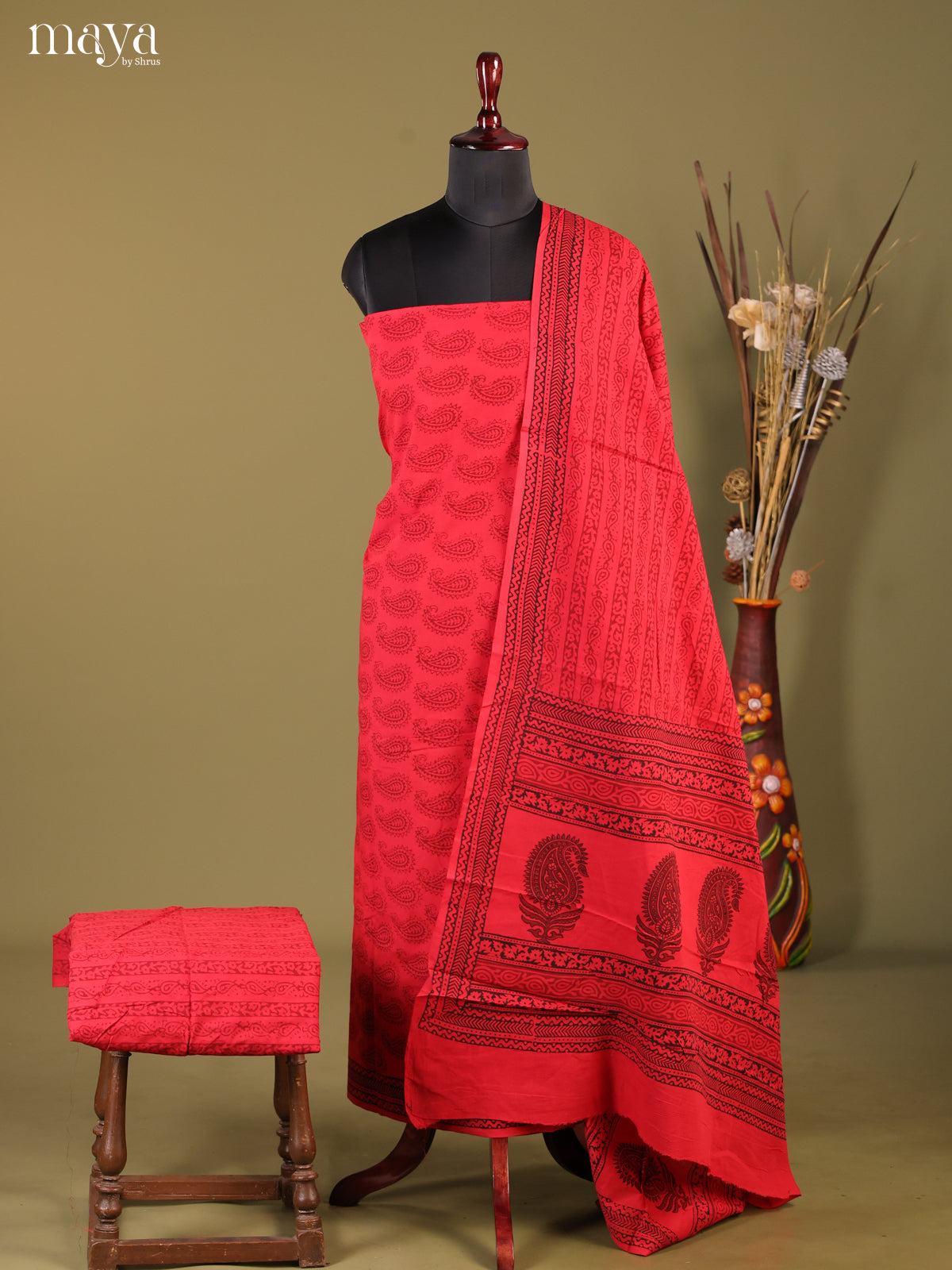 MDG28083-Bagh Cotton Salwar Unstich