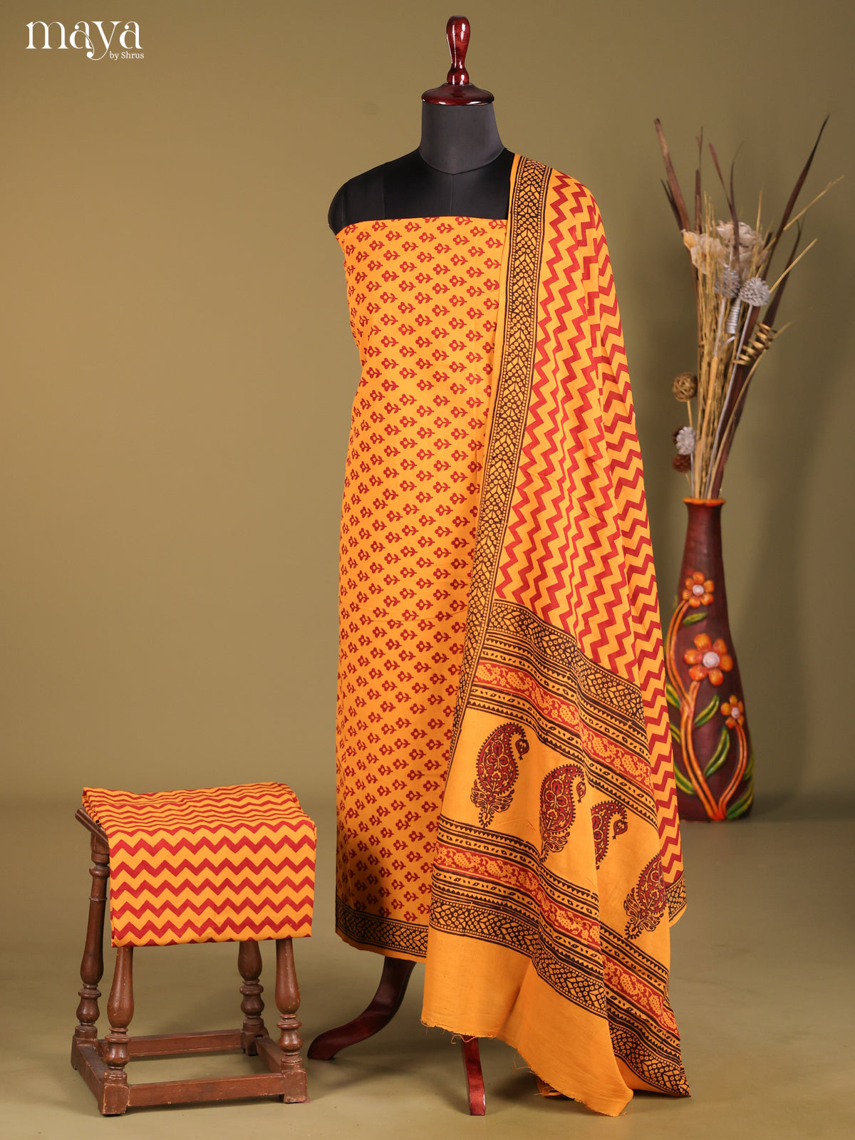 MDG28085-Bagh Cotton Salwar Unstich