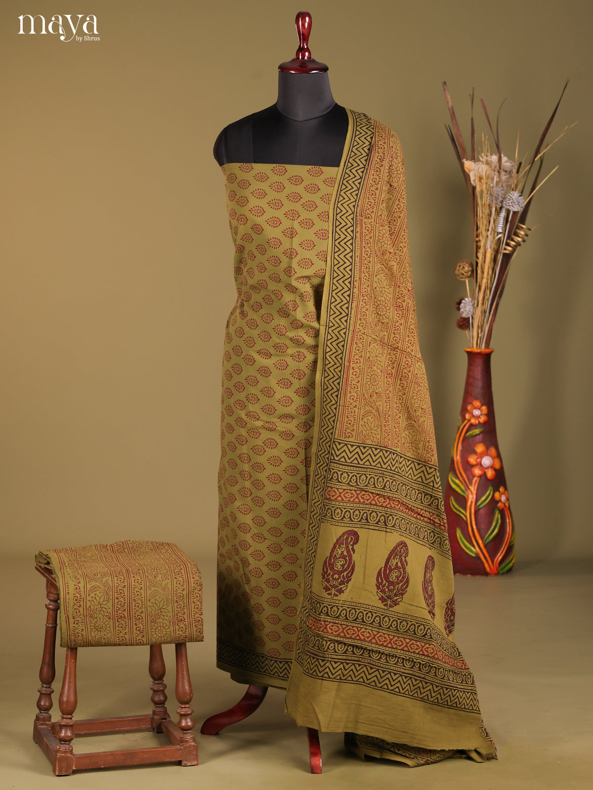 MDG28090-Bagh Cotton Salwar Unstich