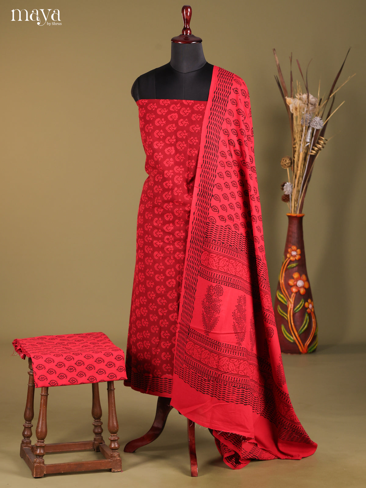 MDG28092-Bagh Cotton Salwar Unstich
