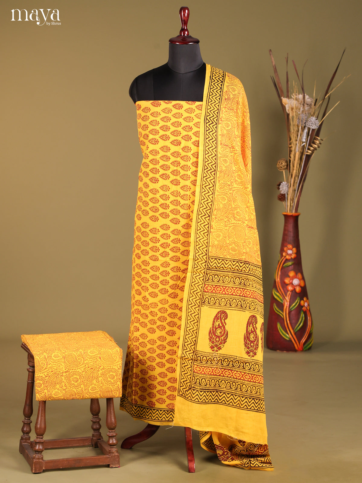 MDG28095-Bagh Cotton Salwar Unstich