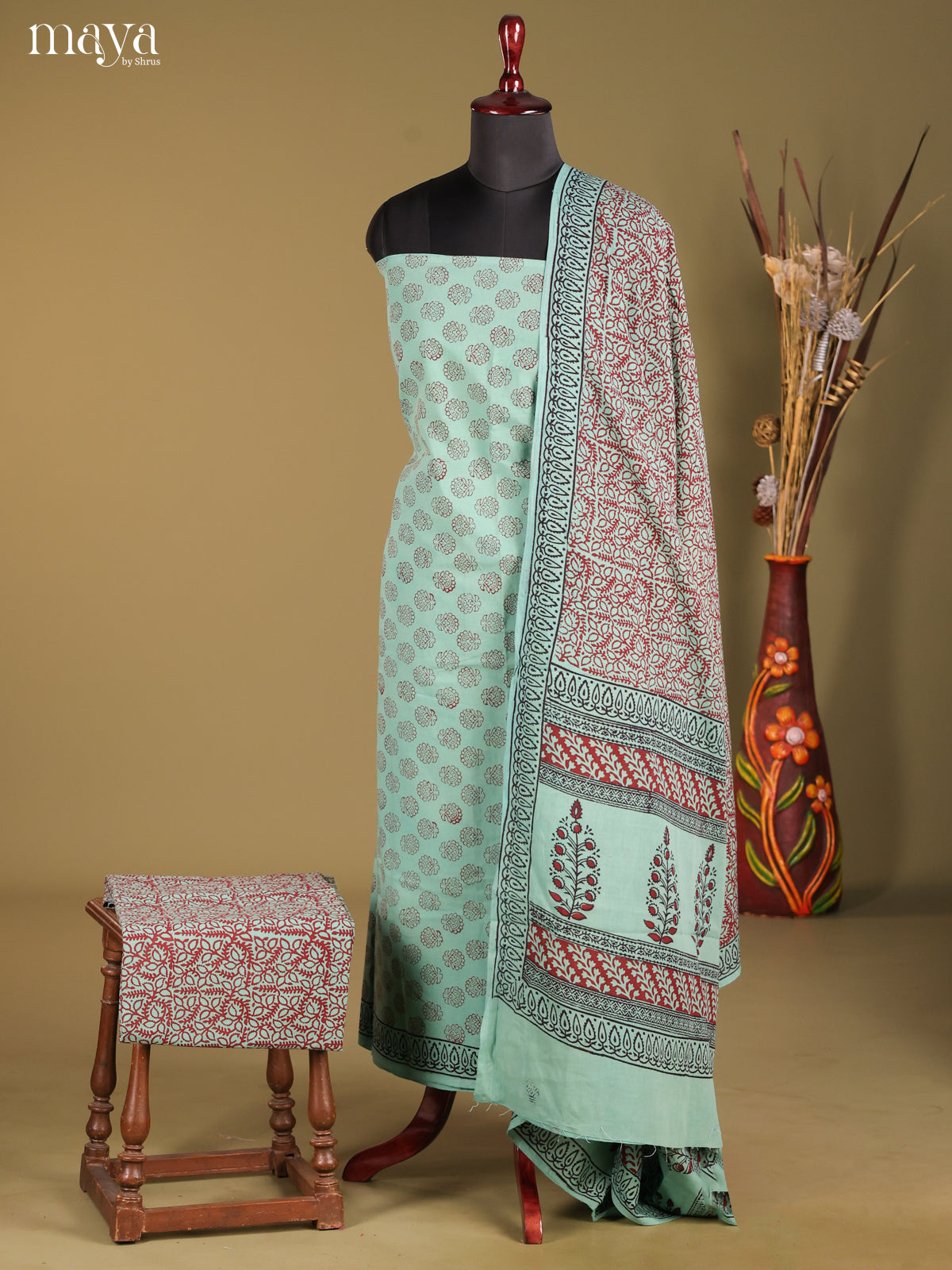 MDG28098-Bagh Cotton Salwar Unstich