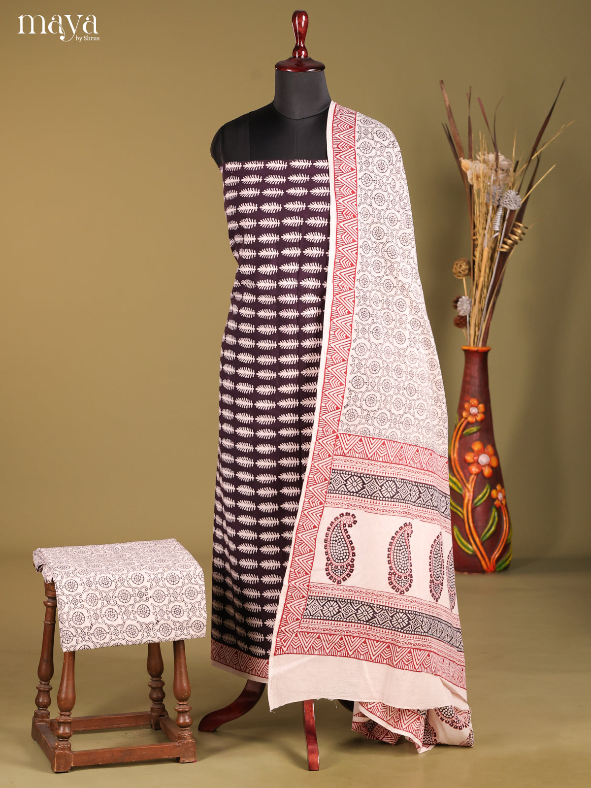 MDG28099-Bagh Cotton Salwar Unstich