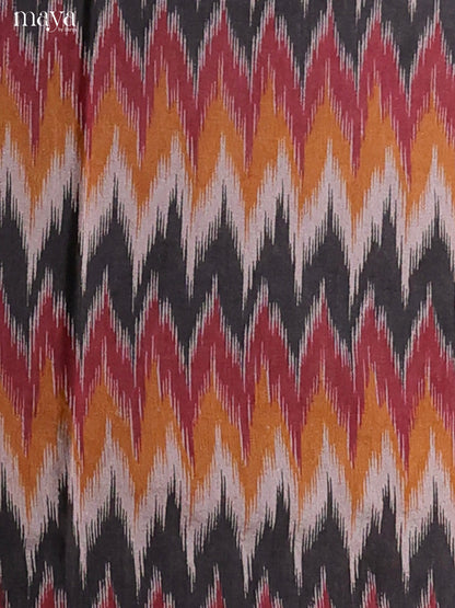 black & Maroon -Semi patola salwar unstitch