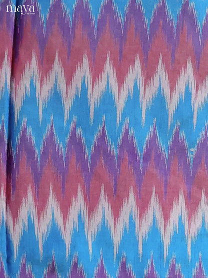 Blue & Purple-Semi patola salwar unstitch