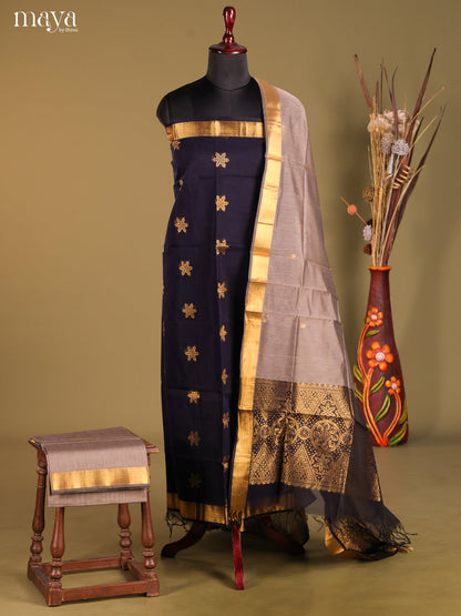 MDH02034-Semi silkcotton salwar unstitch