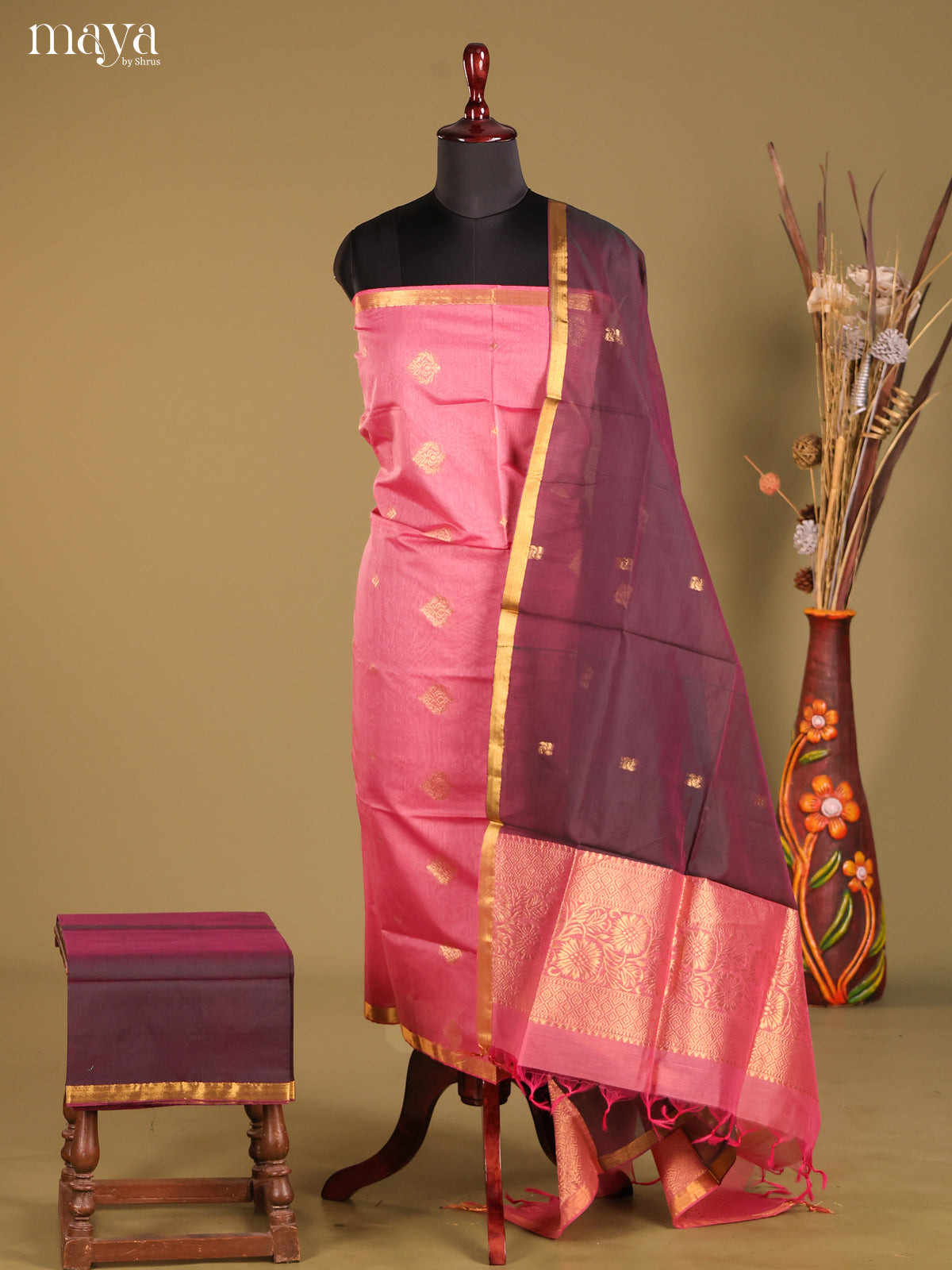 MDH02046-Semi silkcotton salwar unstitch