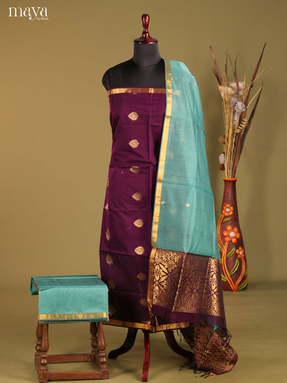 MDH02072-Semi silkcotton salwar unstitch