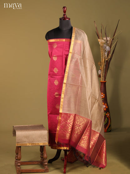 MDH02073-Semi silkcotton salwar unstitch