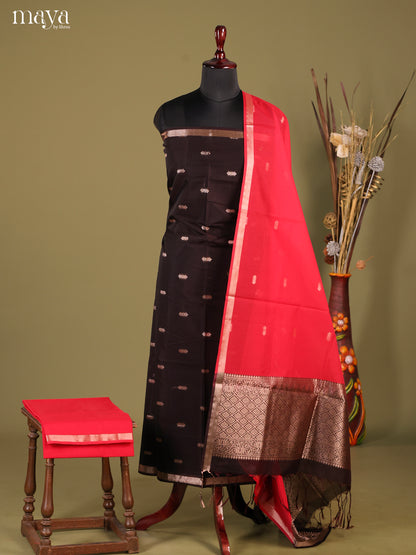 MDH02095-Semi silkcotton salwar unstitch