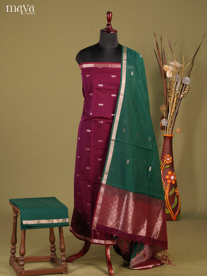 MDH02112-Semi silkcotton salwar unstitch