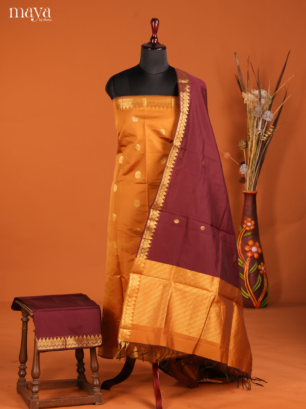MDH05001-semi softsilk salwar Unstitch