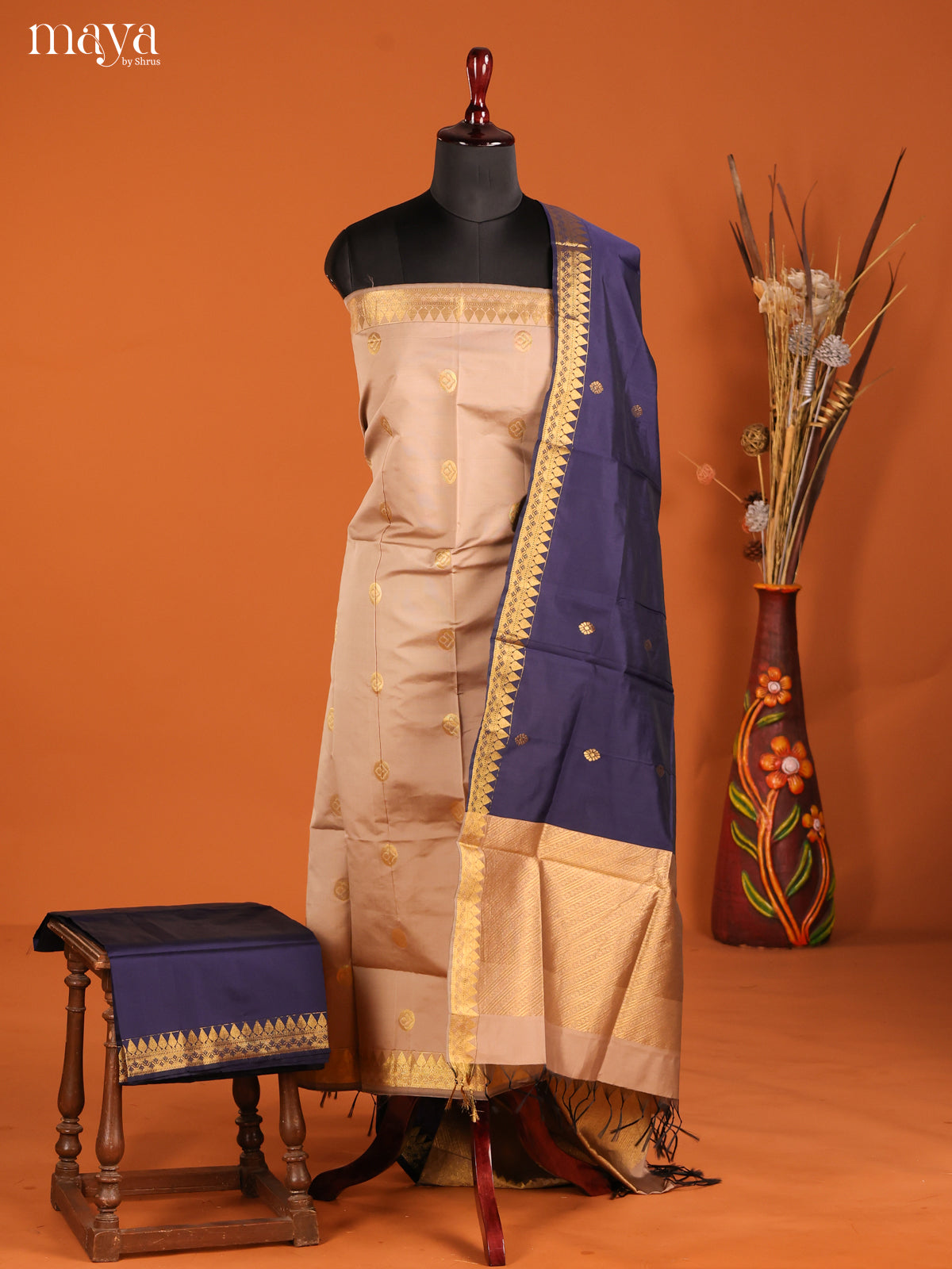 MDH05003-semi softsilk salwar Unstitch