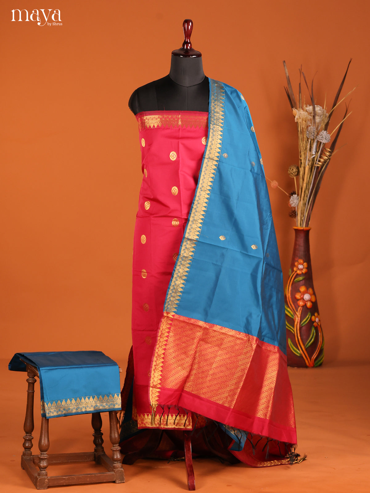 MDH05006-semi softsilk salwar Unstitch