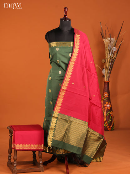 MDH05028-semi softsilk salwar Unstitch
