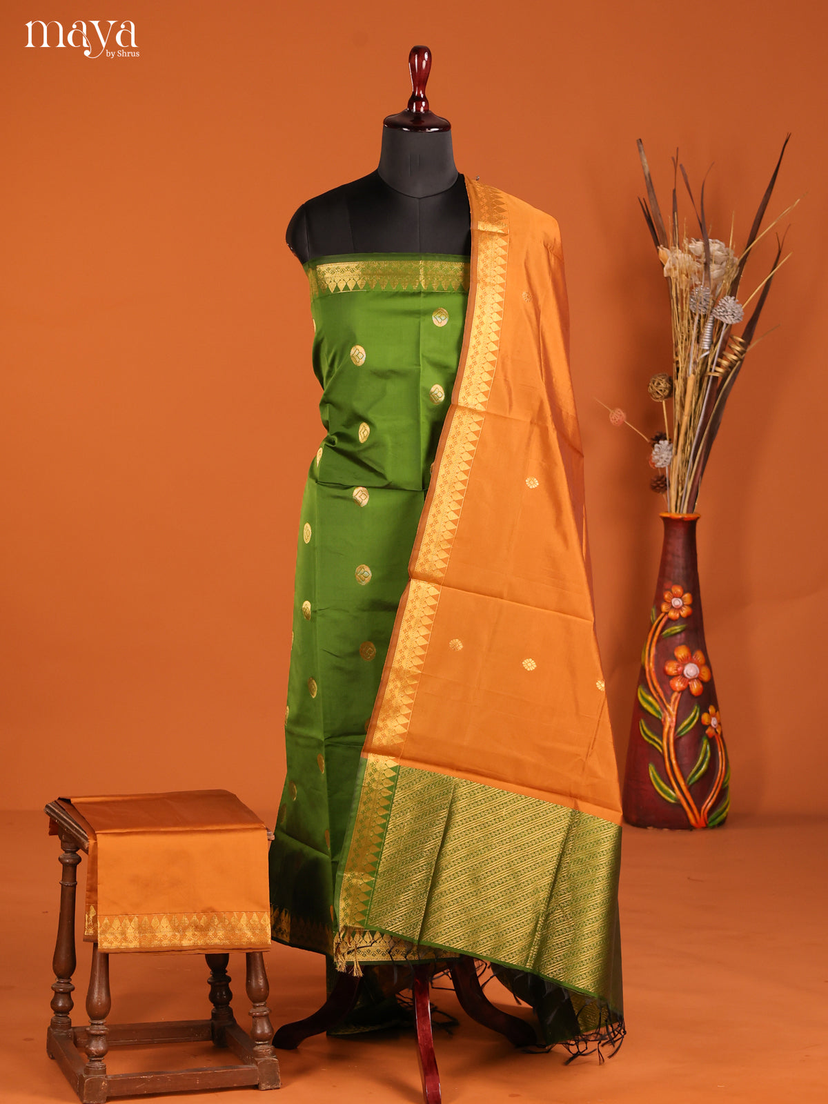 MDH05029-semi softsilk salwar Unstitch