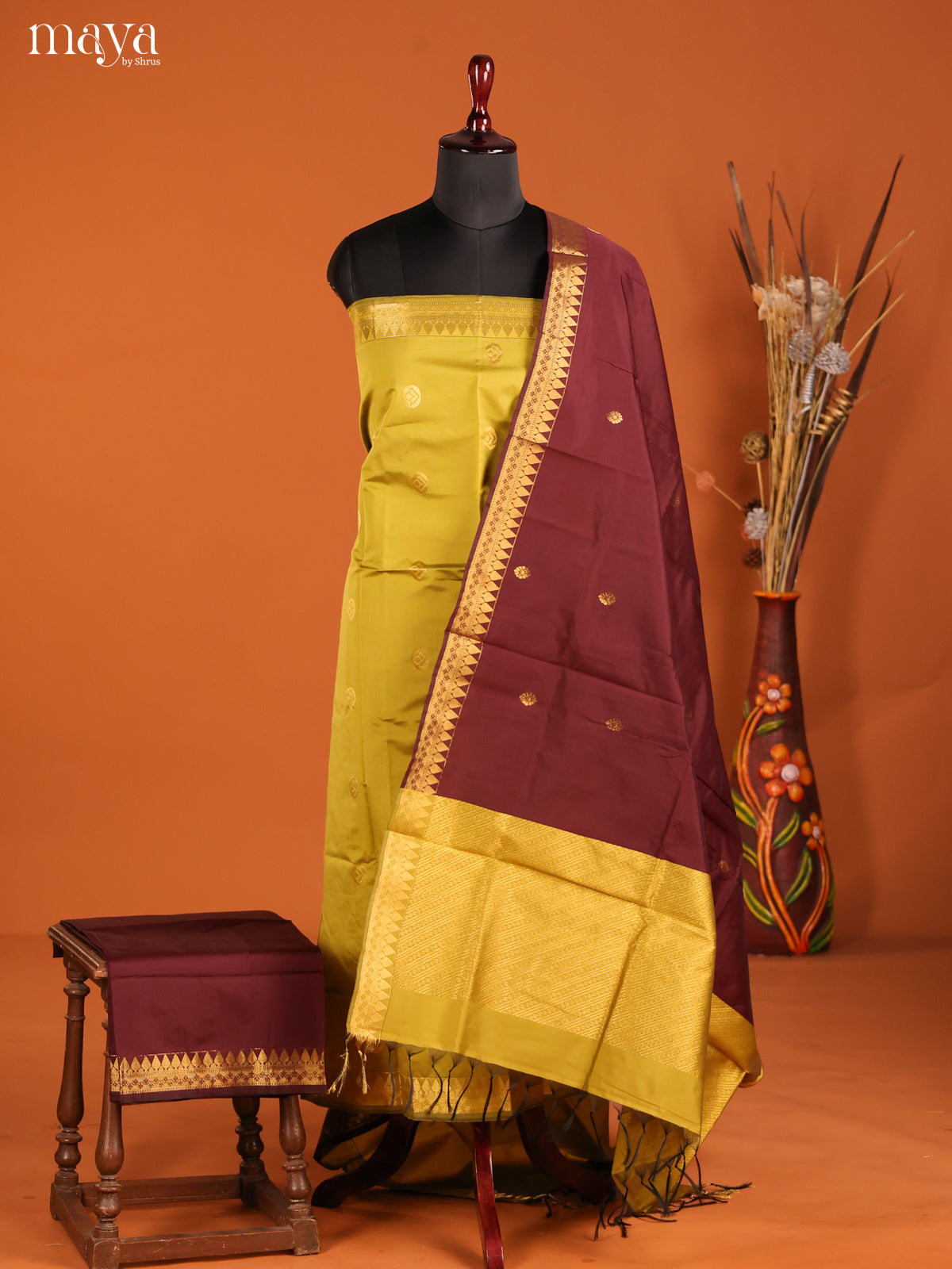 MDH05030-semi softsilk salwar Unstitch