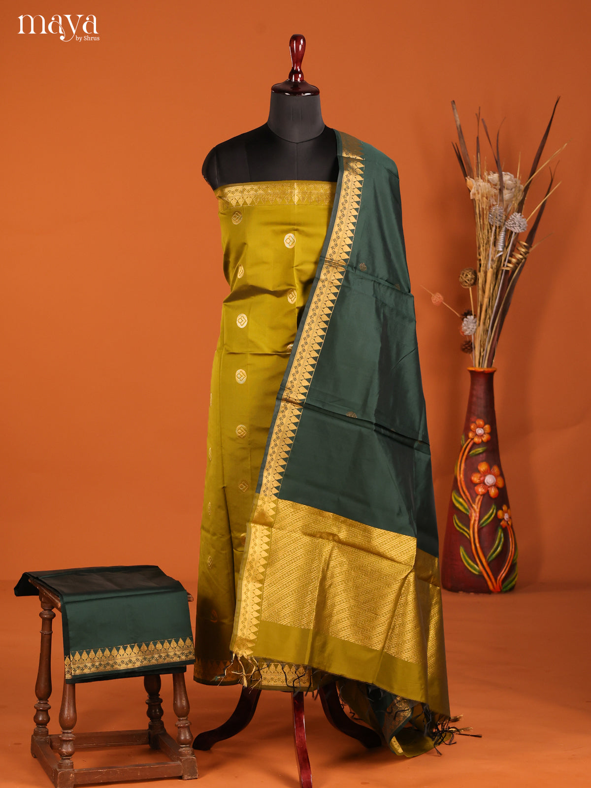 MDH05033-semi softsilk salwar Unstitch