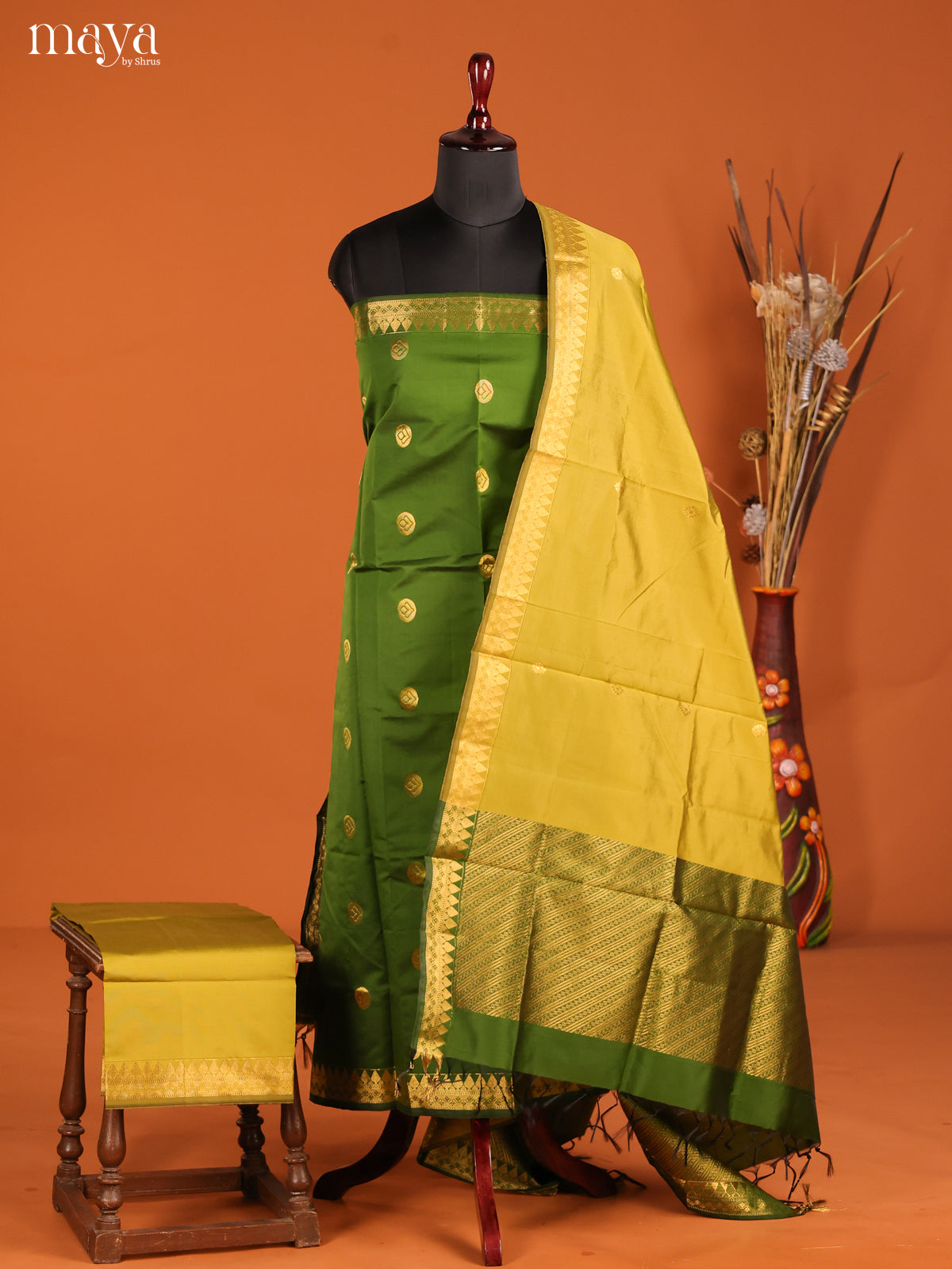 MDH05035-semi softsilk salwar Unstitch