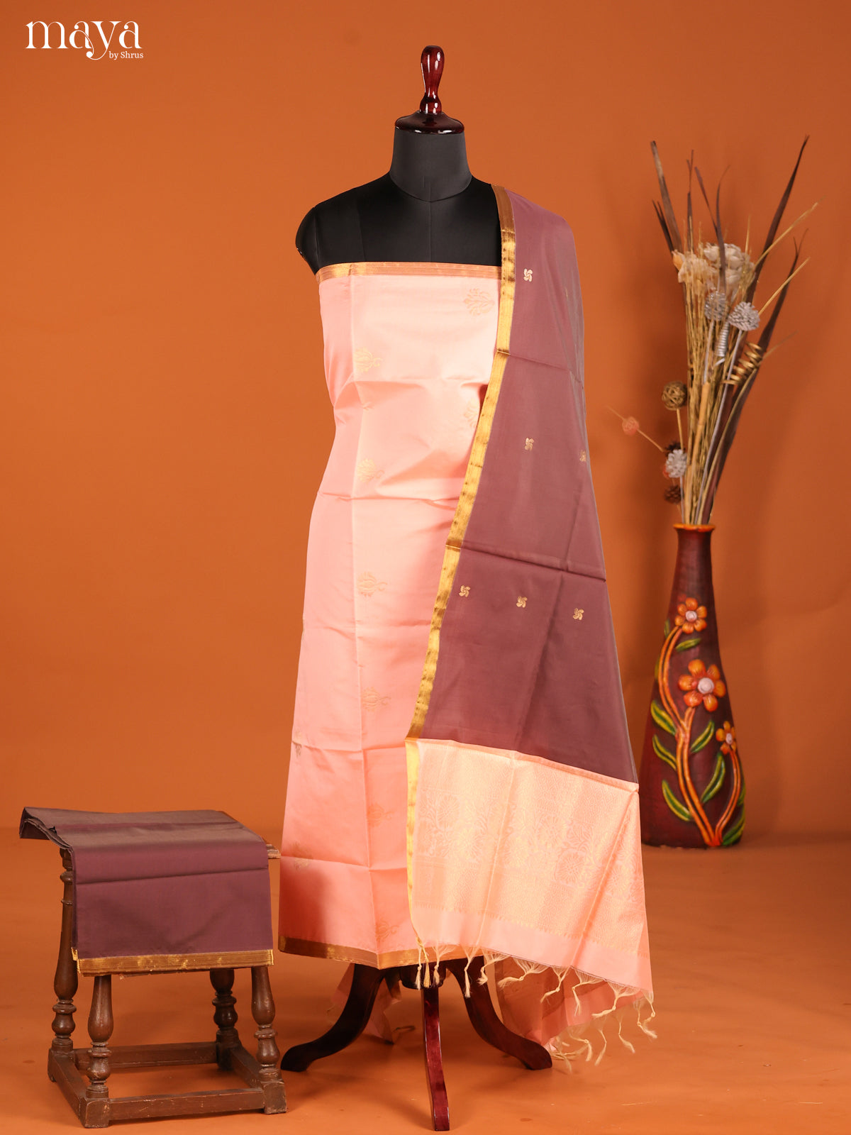 MDH05052-semi softsilk salwar Unstitch