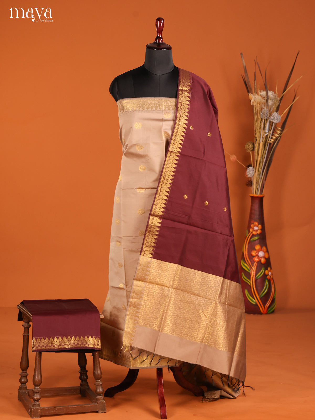 MDH05058-semi softsilk salwar Unstitch