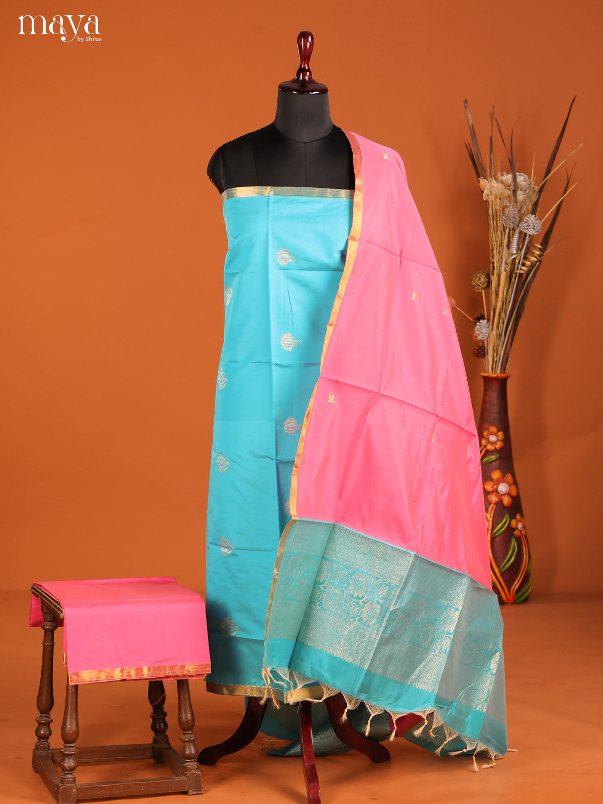 MDH05062-semi softsilk salwar Unstitch
