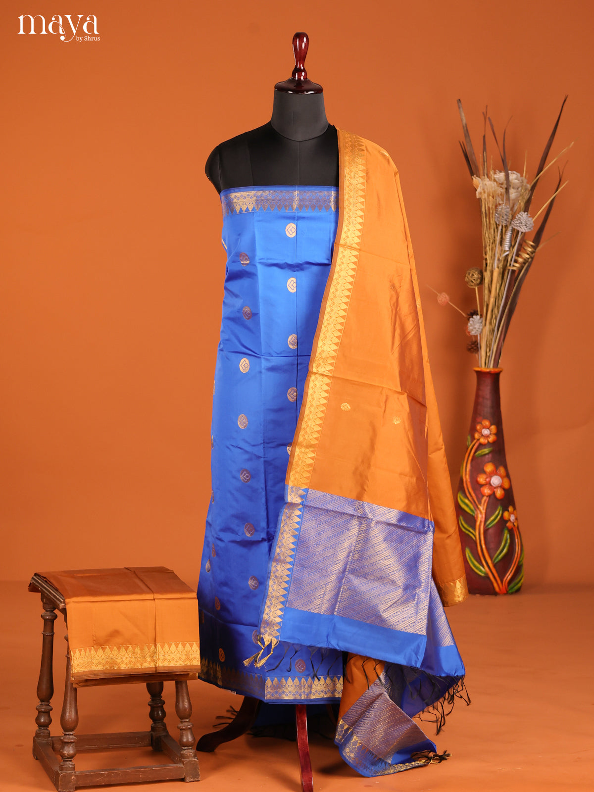 MDH05064-semi softsilk salwar Unstitch