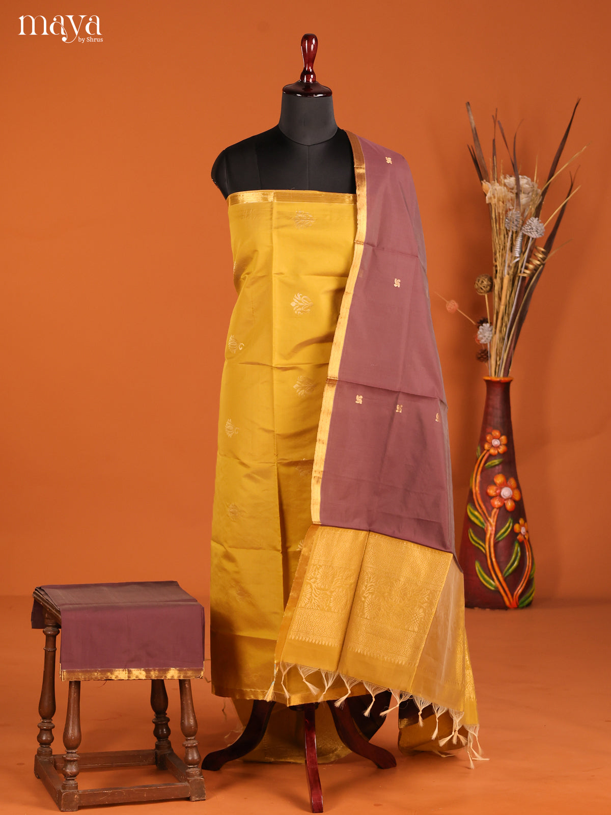 MDH05081-semi softsilk salwar Unstitch