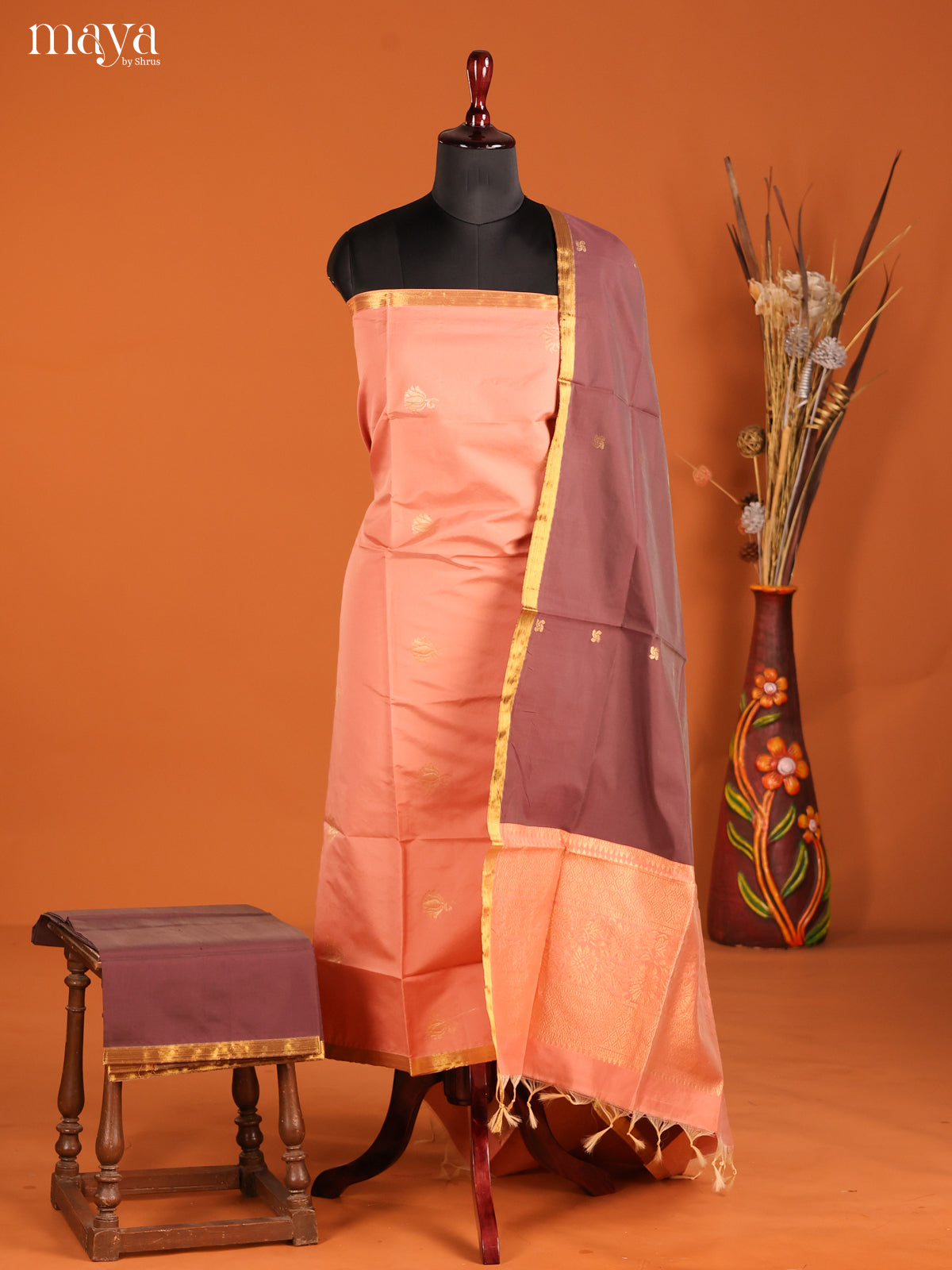 MDH05083-semi softsilk salwar Unstitch