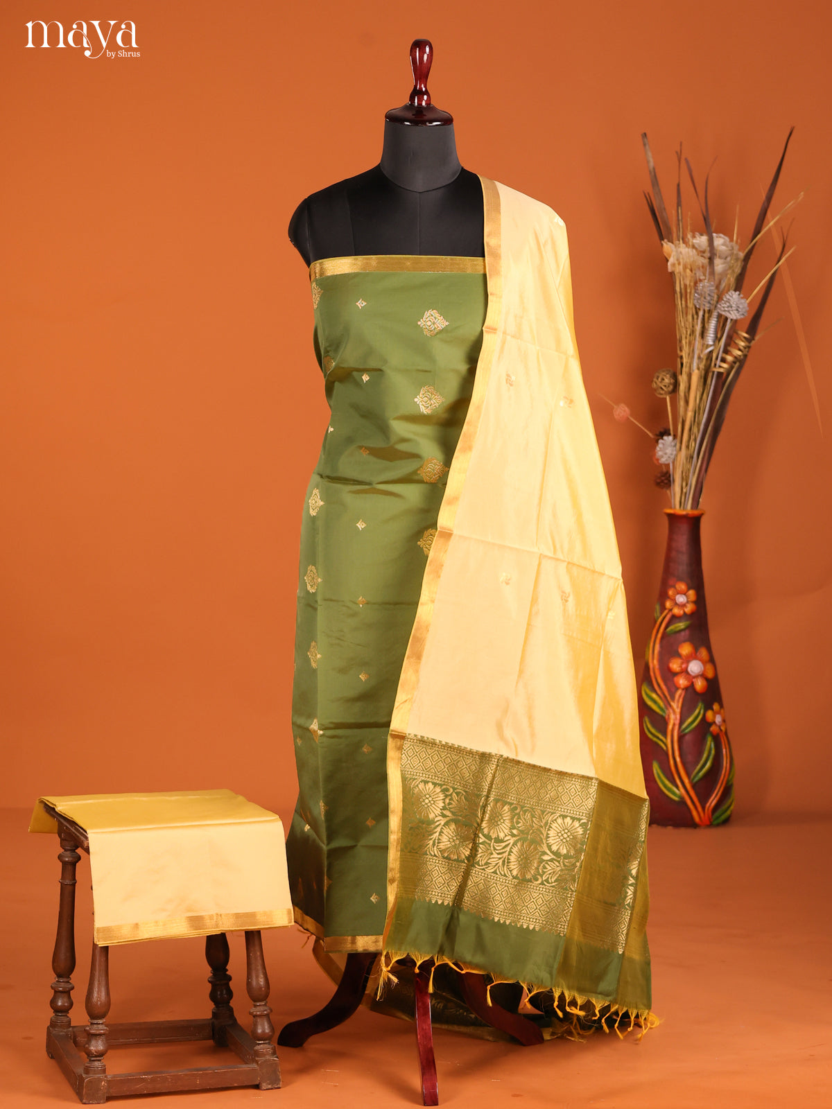 MDH05087-semi softsilk salwar Unstitch