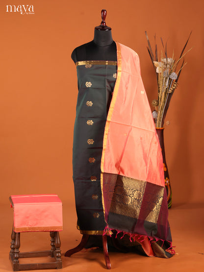 MDH05093-semi softsilk salwar Unstitch
