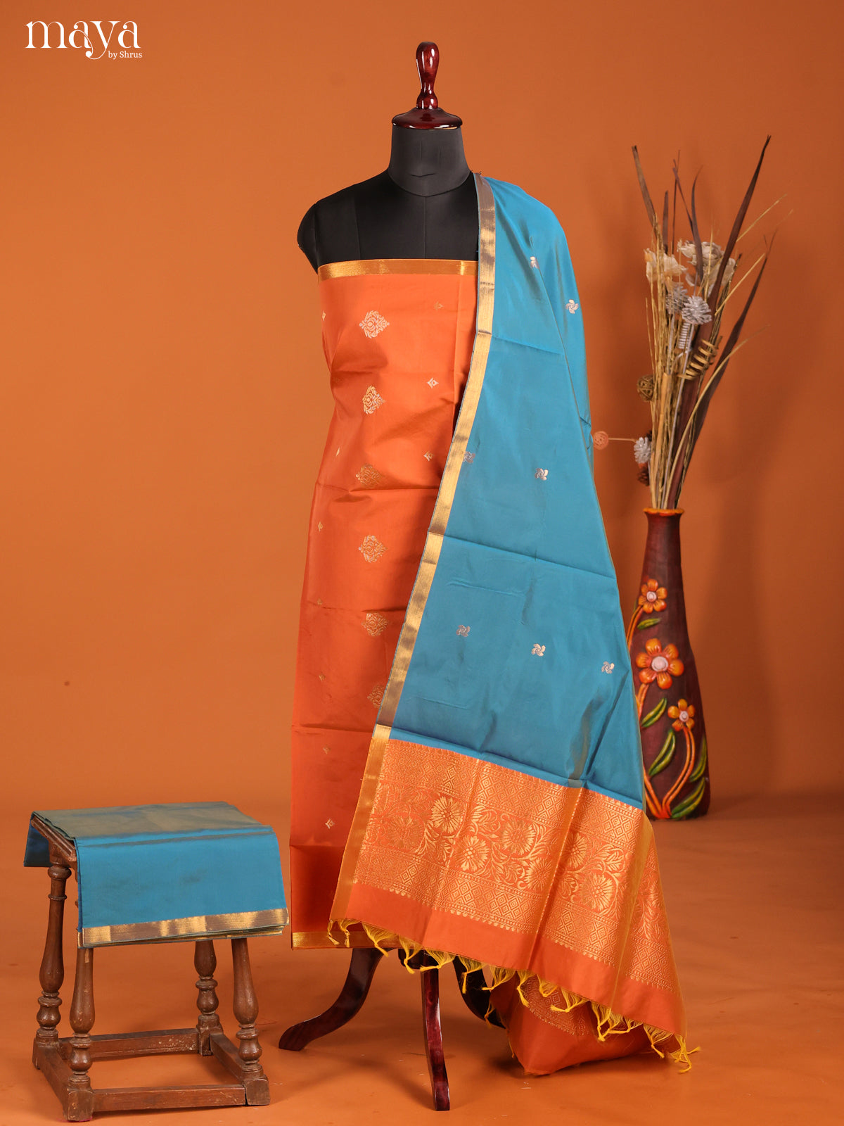 MDH05102-semi softsilk salwar Unstitch