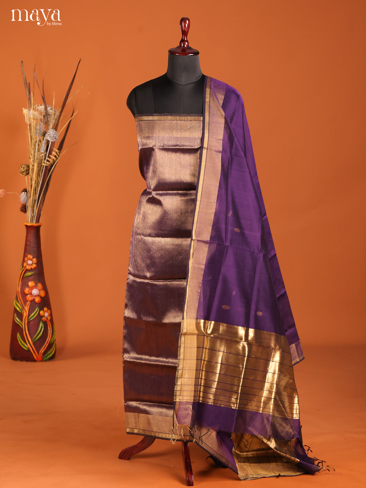 MDH06033-maheswarisico top & dupatta combo