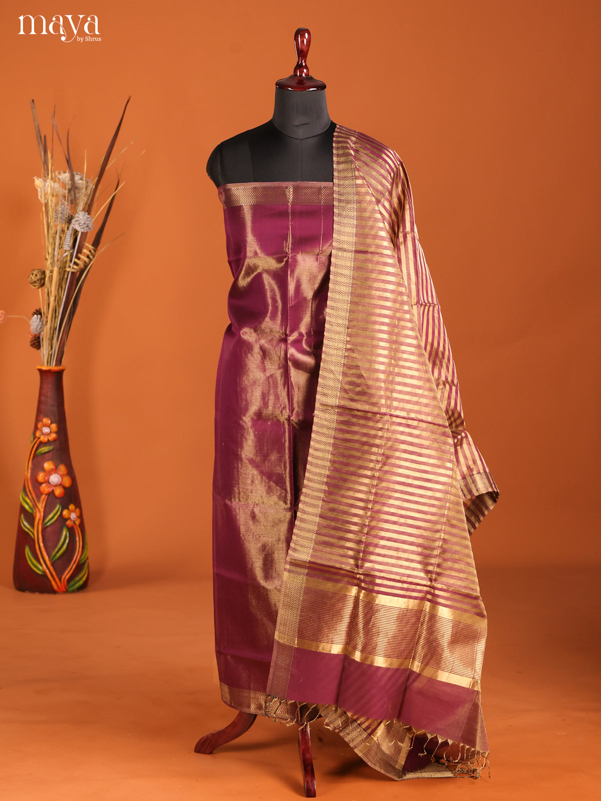MDH06035-maheswarisico top & dupatta combo