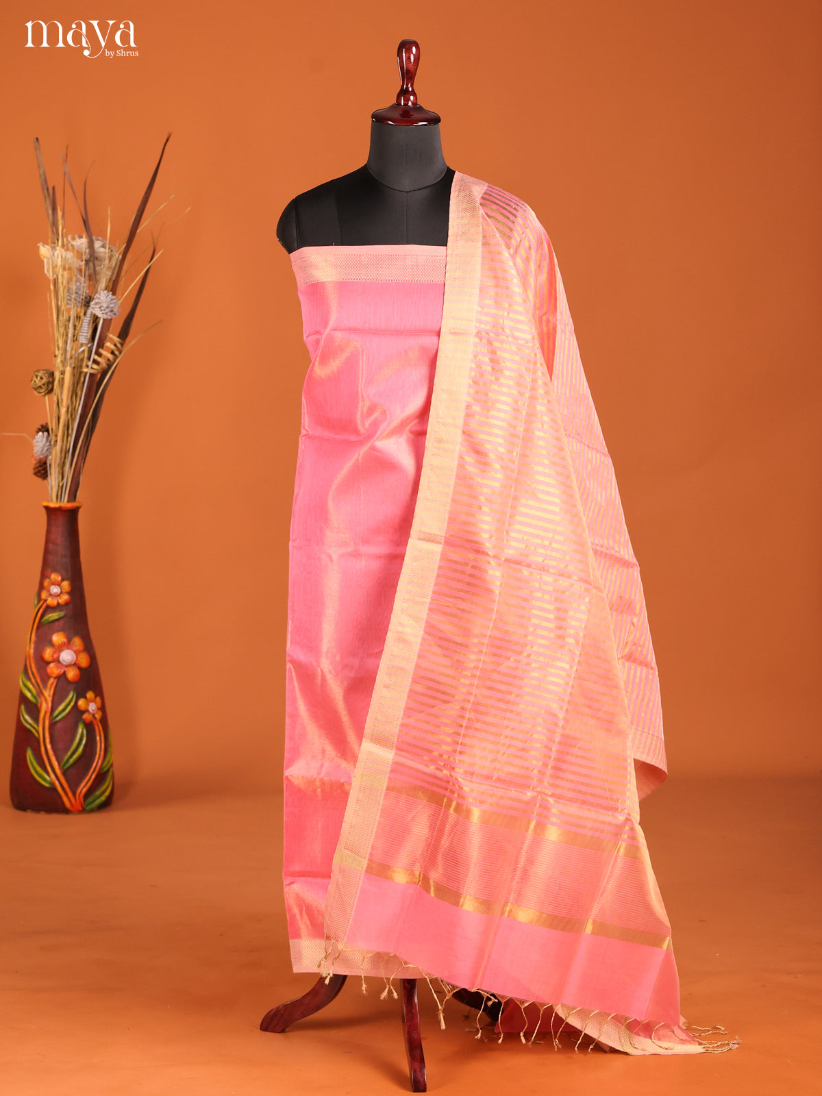 MDH06039-maheswarisico top & dupatta combo